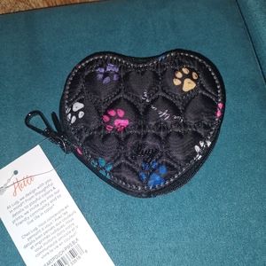 Lug paws black heart pouch